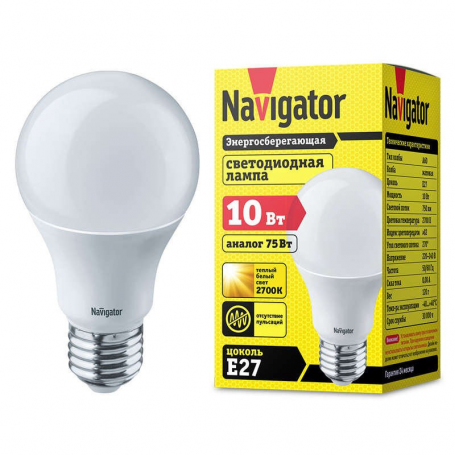 купить в Перми Лампа светодиодная Navigator NLL-A60-10-230-E27