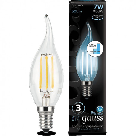 купить в Перми Лампа Gauss LED Filament Candle tailed E14 7W
