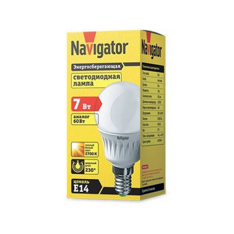 купить в Перми Лампа Navigator NLL G45 7 230 FR в ассортименте